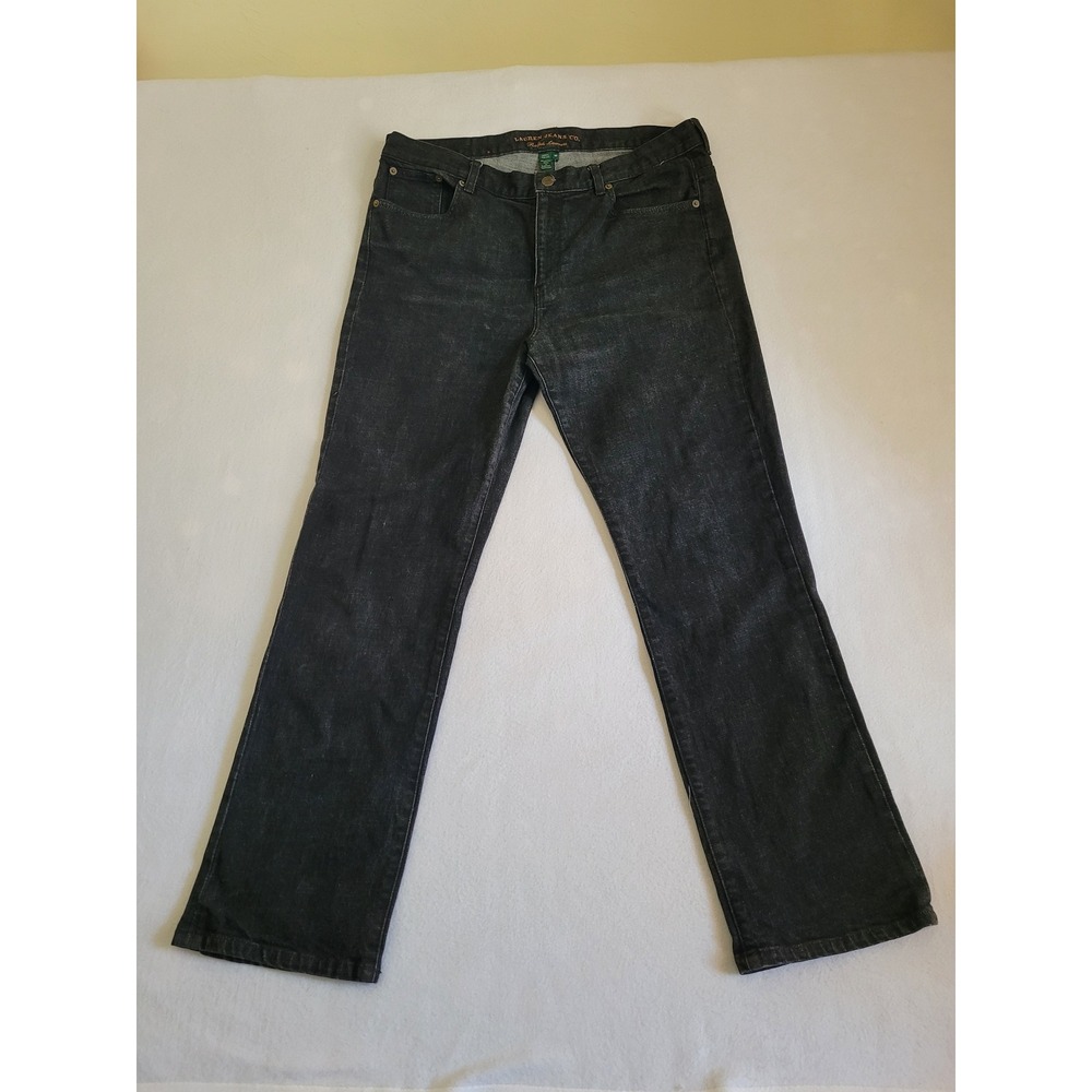 Lauren‎ Ralph Lauren Classic Straight Leg Black Jeans Womens 14P Petite Stretch
